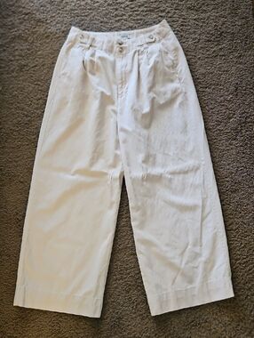 Madewell Harlow Wide-Leg Pants Cream